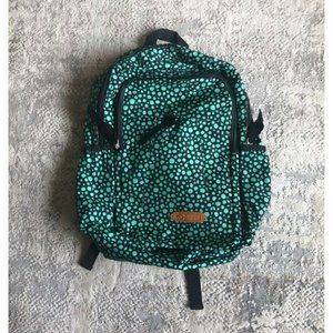 Mr. Ace Homme School Bag Black and Green Pebble Backpack